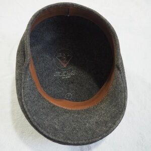 Brook Sz 7 Newsboy Cap Men's Gray 100% Wool Made in England